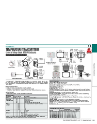 Thumbnail of document Data Sheet - BTT Temperature Transmitters